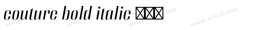 couture bold italic字体转换